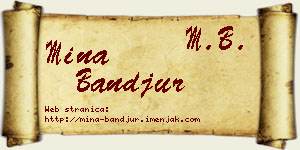 Mina Banđur vizit kartica